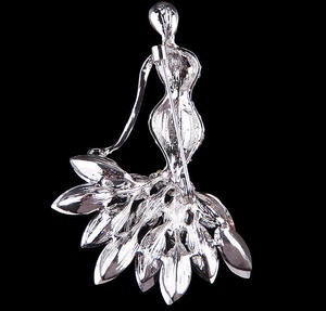 Broches de sirena con diamantes de imitación para mujer, broche de cristal para fiesta de boda, regalo, pano de decoración de fiesta, sereia - Product Image 5