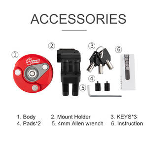 Patte <span class=keywords><strong>pliable</strong></span> haute sécurité moto <span class=keywords><strong>cadenas</strong></span> vélo vélo vélo vélo vélo vélo Mini serrure - Product Image 5