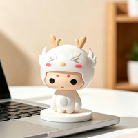Figura de Tigre de Dibujos Animados en 3D Personalizada de PVC, Linda Estatua de Anime para Escritorio, Modelo Coleccionable para Regalo Promocional