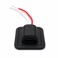 Connecteur de couture femelle USB-C avec indicateur LED 5V 2A, adaptateur USB-C plat, indice de protection IP66 pour tapis chauffant