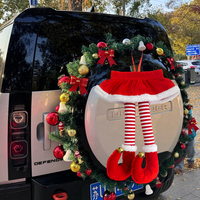 Décorations suspendues pour sapin de Noël : Pieds d'elfe animés, Pieds de Père Noël animés, Pieds de Noël en peluche