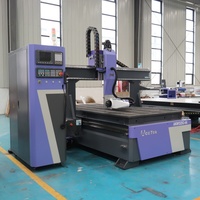 Router CNC para Trabajar Madera Jinan AccTek 4X8 pies, Multifuncional, 4 Ejes, con Cambiador Automático de Herramientas Tipo Carrusel