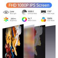 Écran portable de 15,6 pouces IPS 1080P FHD Full HD pour jeux, avec port USB-C, extension d'écran pour ordinateur portable, moniteur portable mobile