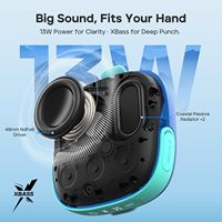 Enceinte de vélo Tribit StormBox Micro 3, sans fil, BT6.0, son puissant, appairage TWS, XBass, magnétique et avec sangle pour extérieur/maison/golf/cuisine