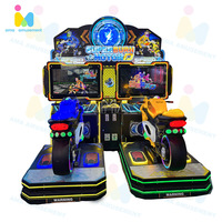 Simulateur de course de moto dynamique à 2 joueurs avec écran de 37 pouces, de haute qualité, fonctionnant avec des pièces de monnaie, machine de jeu vidéo de course