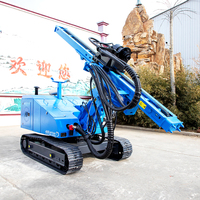 HENGWANG solaire sol Pile vis fondation pilote machine pile battage manuel pile machine pente chenille Gps