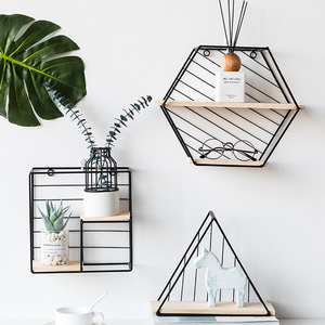 Étagère murale pliable et détachable en métal et <span class=keywords><strong>bois</strong></span>, design classique et moderne pour salon, prix abordable - Product Image 1