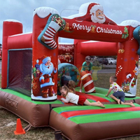 Château gonflable de Noël Père Noël pour enfants, structure gonflable intérieure pour location de fête de Noël