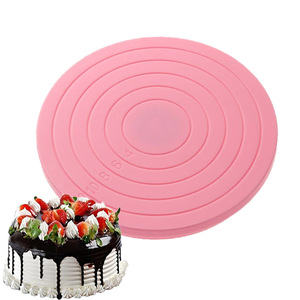 Cookies pan baking tool plastic cake plate turntable rotating anti-skid round cake stand cake decorating