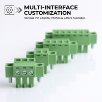 Adaptateur de bornier électrique en cuivre 3.50 3.81 5.00 5.08 7.50mm 12P Connecteurs droits pour circuits imprimés