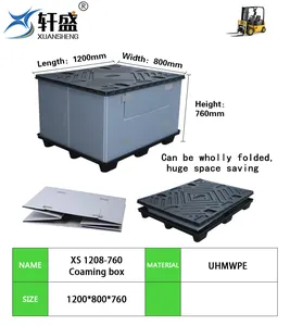 NEXARA Hot Sale HDPE 1200*800mm Plastic Pallet Box Plastic For Warehouse