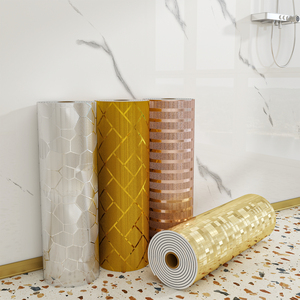 Papier peint géométrique auto-adhésif <span class=keywords><strong>moderne</strong></span> à texture métallique imperméable à l'eau pour la maison <span class=keywords><strong>cuisine</strong></span> salle de bain hôtel décoration murale - Product Image 3