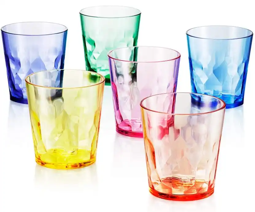 Óculos para beber 13 oz premium, conjunto de 6 copos de plástico-perfeito para presentes