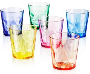 13 oz Unbreakable Premium Drinking Glasses - Set of 6 - Plastic Tumbler Cups - Perfect for Gifts
