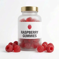 Gummies à la framboise SPL OEM, marque privée, véganes, en gros, sans sucre, aromatisées au zinc, vitamines au zinc, gummies à la framboise