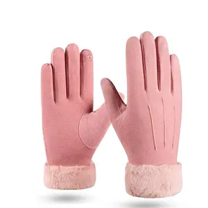 Прямые уличные перчатки RTS утолщенные Нескользящие ветрозащитные Женские варежки оптом