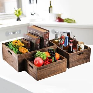 Wooden Desktop Storage <b>Box</b> Rectangular Solid Wood Organizer For Office Home Decorative Storage With Handle 30x20x11.5cm - Product Image 1