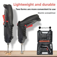 Tournevis électrique multifonction rechargeable sans fil au lithium-ion, ensemble d'outils de perçage pour le bricolage et l'amélioration de la maison