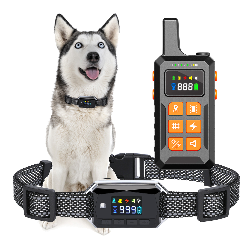 Newest Wireless GPS Dog Fence Training Collar With Remote Controller Support Voice Shock Beep Vibration for Pet Training