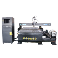 Routeur CNC 1300x2500mm pour meubles, Machine à graver et à sculpter 3D du bois, avec 3 axes et 4 axes pour menuiserie et armoires en bois, 1325