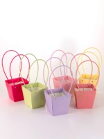 Tas Kertas Hadiah Warna Solid Berkualitas Tinggi Grosir, Tas Kertas Macaron, Tas Kertas Bunga, Kemasan Hadiah