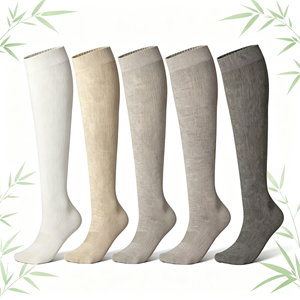 Chaussettes <span class=keywords><strong>de</strong></span> compression en fibre <span class=keywords><strong>de</strong></span> bambou 2026 pour femmes et hommes, hauteur genou, à compression graduée, pour la course, le jogging, le sport et la circulation sanguine - Product Image 6