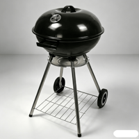 Barbecue au charbon de bois industriel et commercial, de type restaurant, pour cuisine extérieure, avec fumoir argentin et remorques à brochettes