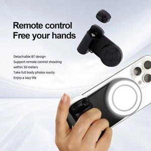Soporte Magnético para Cámara de Teléfono, Agarre para Fotos, Dispositivo Antivibración para Selfies, Compatible con iPhone y Android, Carga Inalámbrica con Luz de Relleno - Product Image 3