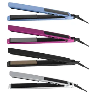Hair Straightener Iron Professional Hair Salon LED Digital Titanium Plate Hair Straightener Custom Hair Attachment Flat Iron