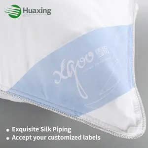 柔らかい白はベッドのためのシリコンポリフィル高尚な繊維充填枕を超えました快適な白い枕