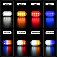 Barre lumineuse de signalisation d'urgence automobile DXZ I-BS-D-8LED 24W certifiée CE 12V-24V 8 LED ambre/blanc pour véhicules et VTT à rééquipement/amélioration