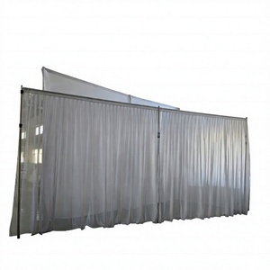 ชุดฉากหลังอลูมิเนียมสำหรับตกแต่งงานแต่งงานแบบขยายได้พร้อมผ้าม่าน - Product Image 1