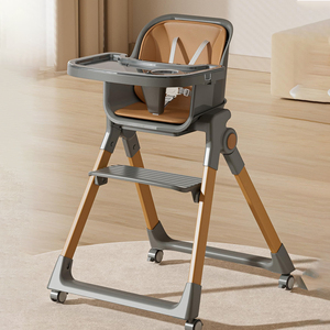Stylish Modern Solid Wood Baby High <b>Chair</b> with Foldable Design for Home Use Living Room & Kitchen 6 Months to 300 Lb - Product Image 1