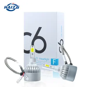 Haizg Hotselling C6 Auto Led Koplamp Cob Chip 36W H4 H7 Auto Deel Lampen IP68 Waterdicht Andere Verlichting Systeem