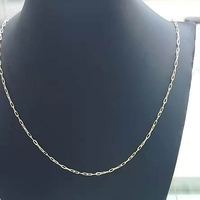 Cadena de Eslabones Tipo Clip de Papel de 4.5mm, Oro Sólido, Cadena de Oro Real de 10K en Rollo por Metro para Joyería Permanente