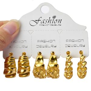 ต่างหูห่วงชุบทองคุณภาพสูง ทำจากสแตนเลสสตีล 304/316L ป้องกันการแพ้ ไม่หมอง ไม่เป็นสนิม กันน้ำ เหมาะสำหรับทุกเพศทุกวัย ทันสมัย เหมาะสำหรับงานแต่งงาน - Product Image 3