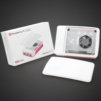 Boîtier de refroidissement officiel rouge et blanc pour Raspberry Pi 5 de 5e génération, avec ventilateur de refroidissement et protection