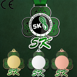 Medallas de Premio Personalizadas de Metal Dorado, Plateado y Bronce, Fabricante de Medallas Deportivas de Aleación de Zinc para Maratón, Carreras de 5k y 10k - Product Image 1