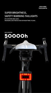 Feu arrière <span class=keywords><strong>radar</strong></span> intelligent à ondes millimétriques pour vélo de montagne et de <span class=keywords><strong>route</strong></span>, éclairage d'avertissement de sécurité à haute luminosité - Product Image 6