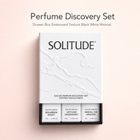 Boîte d'échantillons de parfum personnalisée avec tiroir, noir et blanc, texture gaufrée minimaliste, plateau en papier, coffret découverte, emballage OEM