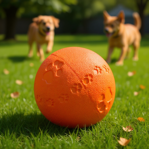 Pelota con Sonido de Caucho Natural de 7 cm, Juguete Interactivo para Mascotas - Product Image 3