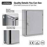 Boîtier électrique mural en métal LIXINDA IP54 avec serrure mécanique 10A-630A, boîte de distribution CE RoHS, personnalisable, pour extérieur, industriel