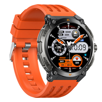 Montre connectée pour homme Direct Factory AK17G, écran 1,43 pouces, mémoire 128 Mo, plus de 100 modes sportifs, IP68, appels Bluetooth, moniteur de fréquence cardiaque, GPS, boussole, e-mail