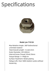 Bisagra de Amortiguación Rotatoria de Precisión de Aleación de Zinc <span class=keywords><strong>con</strong></span> Control de Torque Ajustable, Cierre Suave Silencioso y Microtoque - Product Image 2