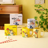 Tasse en céramique à motif de dessin animé, design 9 grilles, Mickey Minnie Stitch, tasse à café en porcelaine, cadeau pour fille, couple, souvenir d'anniversaire