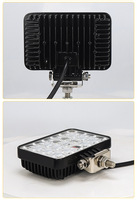 Feux de travail LED pour véhicules d'ingénierie, faisceau large carré de 72 W, épaissi, antichoc, pour chariots élévateurs, excavatrices, chargeuses, pelles, grues