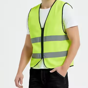 Chaleco de seguridad de algodón transpirable personalizable con función reflectante Hi Vis suave y resistente al viento puede imprimir logotipo personalizado - Product Image 2