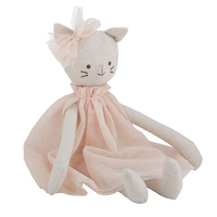 Peluche chat super douce personnalisée en usine avec doublure en maille, couverture pour tout-petits et filles