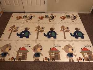 Tapis de jeu en pe, pliable et épais, résistant aux chocs, pour ramper, gymnastique, jeux pour enfants - Product Image 4