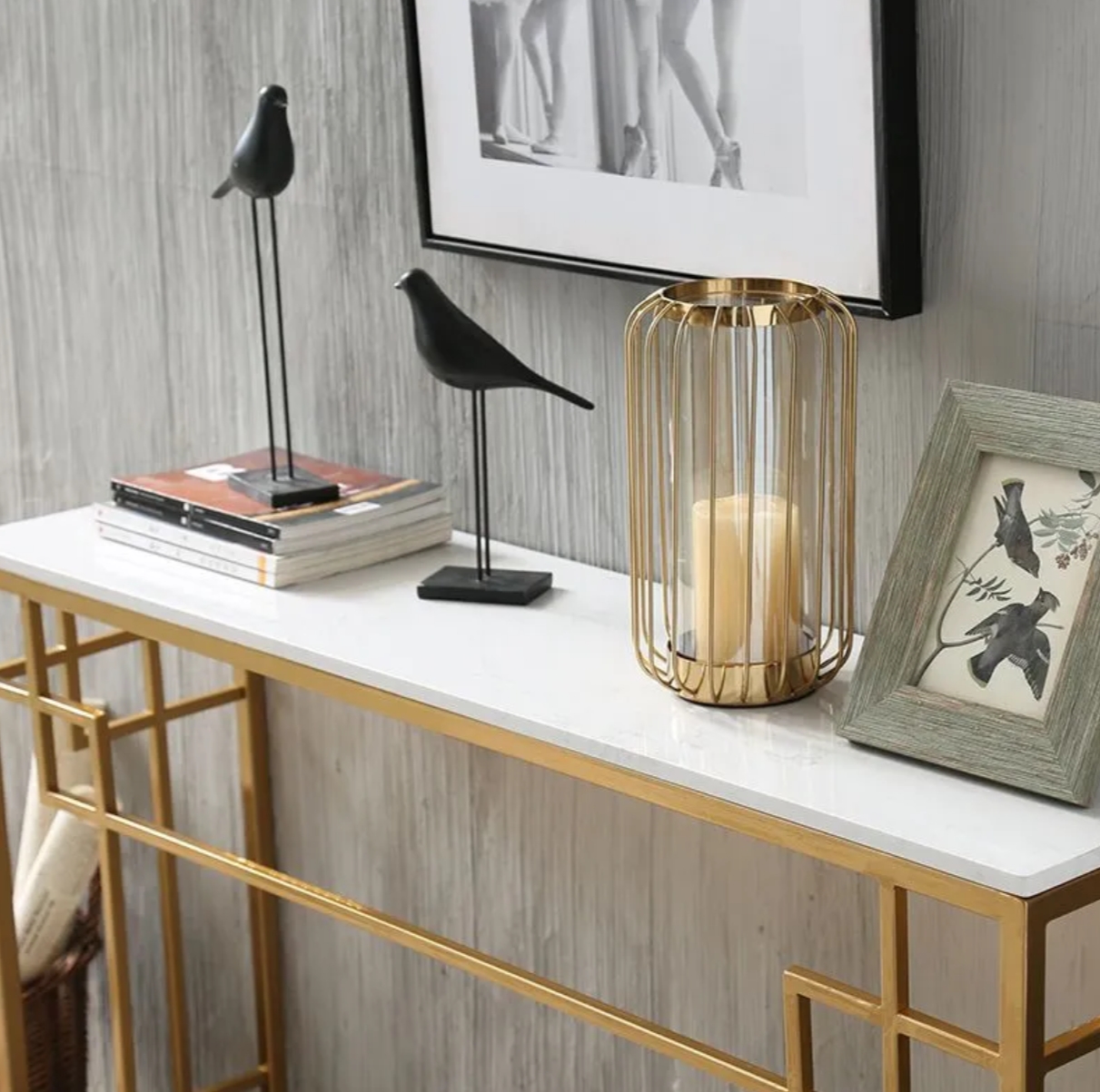 entryway table with light